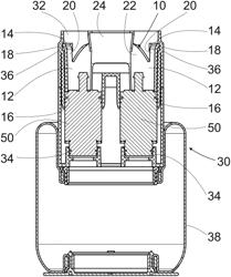 DEVICE FOR HOLDING AT LEAST TWO VALVES WITHIN A COMPONENT AND COMPONENT WITH THE DEVICE