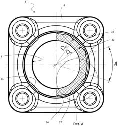 Fastening for a support assembly for food applications