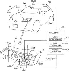 VEHICLE LAMP, AND CONTROL DEVICE AND CONTROL METHOD FOR SAME