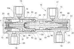 Hydraulic brake distributor for a two-wheeled vehicle