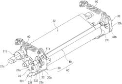 Fixing device for correcting movement direction of fixing belt by swinging pressure roller, and image forming apparatus provided with same