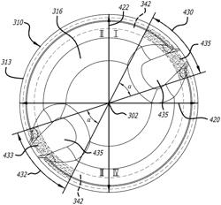 PISTON ASSEMBLY WITH OPPOSING INJECTION REGIONS FOR AN OPPOSED-PISTON ENGINE