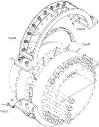 DEVICE TO REPAIR LEAKAGE IN HIGH PRESSURE SHELL-AND-TUBES HEAT EXCHANGER USING GASKET AND TENSIONING BY CASES