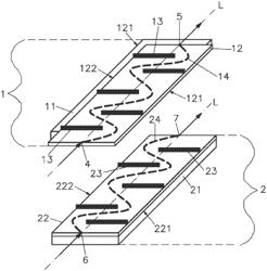 STRIP CONDUCTOR DEVICE AND CABLE WHICH CONTAINS THE STRIP CONDUCTOR DEVICE