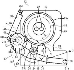 Contact-separation device, fixing device, and image forming apparatus