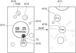 Method of wearable device displaying icons, and wearable device for performing the same