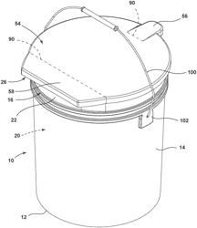 STACKABLE DUST BUCKET HAVING A MULTIFUNCTION CONTOURED RIM