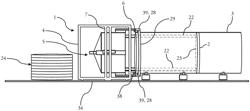 Device for inserting a packing section