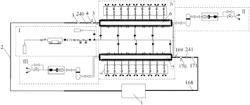 Pilot-scale supercritical water oxidation oil and hydrogen production system capable of realizing long-distance multi-stage heating of organic rock