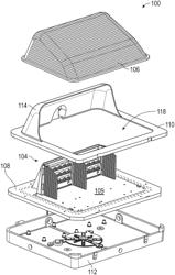 Light fixture with glare reduction panels