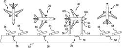 Airport parking system for electric taxi driven aircraft