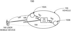 Self-contained proximity sensors in wireless communication with vehicle control system and methods of their operation