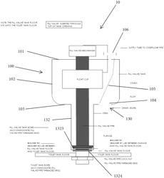 Fill valve with tank