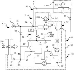 Thermal management device for an electric or hybrid motor vehicle