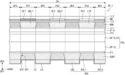 Display device having heat dissipation layers in substrate opening and insulation layer opening