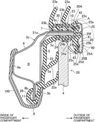 Automotive door sealing member