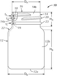 Bottle, injection blow molding core rod for the bottle and related method