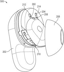 Flow relief features embedded in cosmetic surface of wearables