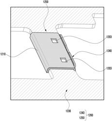 Electronic device including shield member for shielding at least part of magnetic force generated by magnetic substance and connection portion including property of nonmagnetic substance connected to shield member