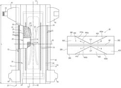 Absorbent core having swelling chamber