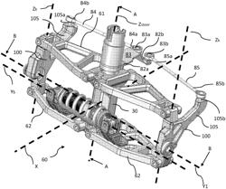 Knuckle assembly for use with a wheel suspension system, a wheel suspension system and vehicle including the same