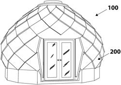 Polar zonohedron building system constructed using precast cement panels with interlocking system