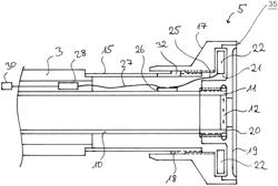 Endoscope having eyepiece with first and second parts and electronic component arranged between the first and second parts