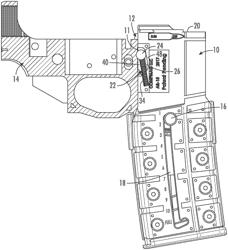 Ammunition magazine with self-locking mechanism