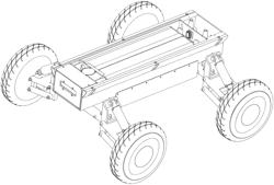 Delivery robot chassis