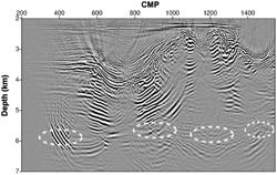 METHOD FOR SEPARATING INFORMATION ASSOCIATED WITH DIFFRACTION EVENTS FROM SPECULAR INFORMATION PRESENT IN THE SEISMIC DATA