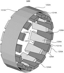 Rotor assembly including tapered magnets within a retaining sleeve and a method for assembling the same