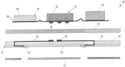 COMPOSITE COMPONENT COMPRISING A PIECE OF MATERIAL COMPOSED OF FOAM MATERIAL OR ELASTOMER MATERIAL