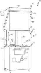 Warewash machine with vapor extraction unit