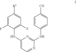 Biphenyl diaryl pyrimidine derivative with aromatic heterocyclic structure