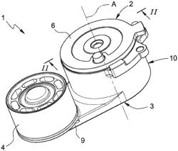 Tensioner for an accessory transmission of an internal combustion engine