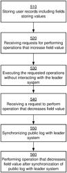 Executing updates of records in a distributed database system