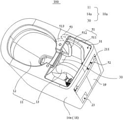 Bidet with integrated built-in water tank