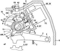 Parking lock device for a vehicle transmission and method for operating a parking lock device