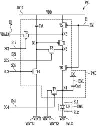 Display device with auxiliary bottom line