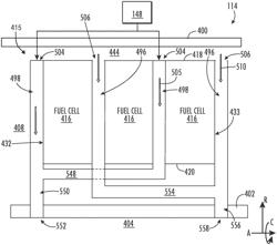 Gas turbine combustion section having an integrated fuel cell assembly