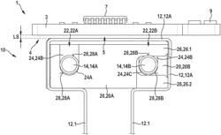 Inductive Linear Displacement Sensor Arrangement for a Vehicle