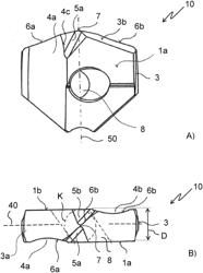 CUTTING PLATE AND METHOD AND COMPRESSION MOLD FOR PRODUCING A GREEN BODY OF THE CUTTING PLATE