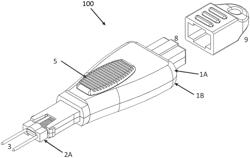 LOOP BACK PLUG WITH RETRACTABLE ALIGNMENT PINS