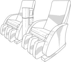 Massage chairs with display device