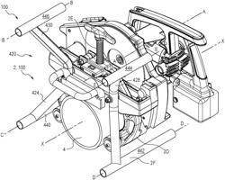 Frame grab bars for pipe cut-off tool clamping system