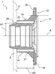 Wheel hub, system consisting of a brake disk and a wheel hub, and a method for mounting a brake disk on a wheel hub