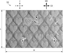 Shaped nonwoven