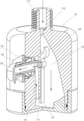 Swing structure and corresponding water outlet device