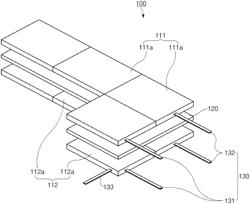 Electrode assembly and comprising connected plurality of unit electrodes