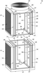 MODULAR ADIABATIC COOLING APPARATUS AND RELATED INSTALLATION METHOD